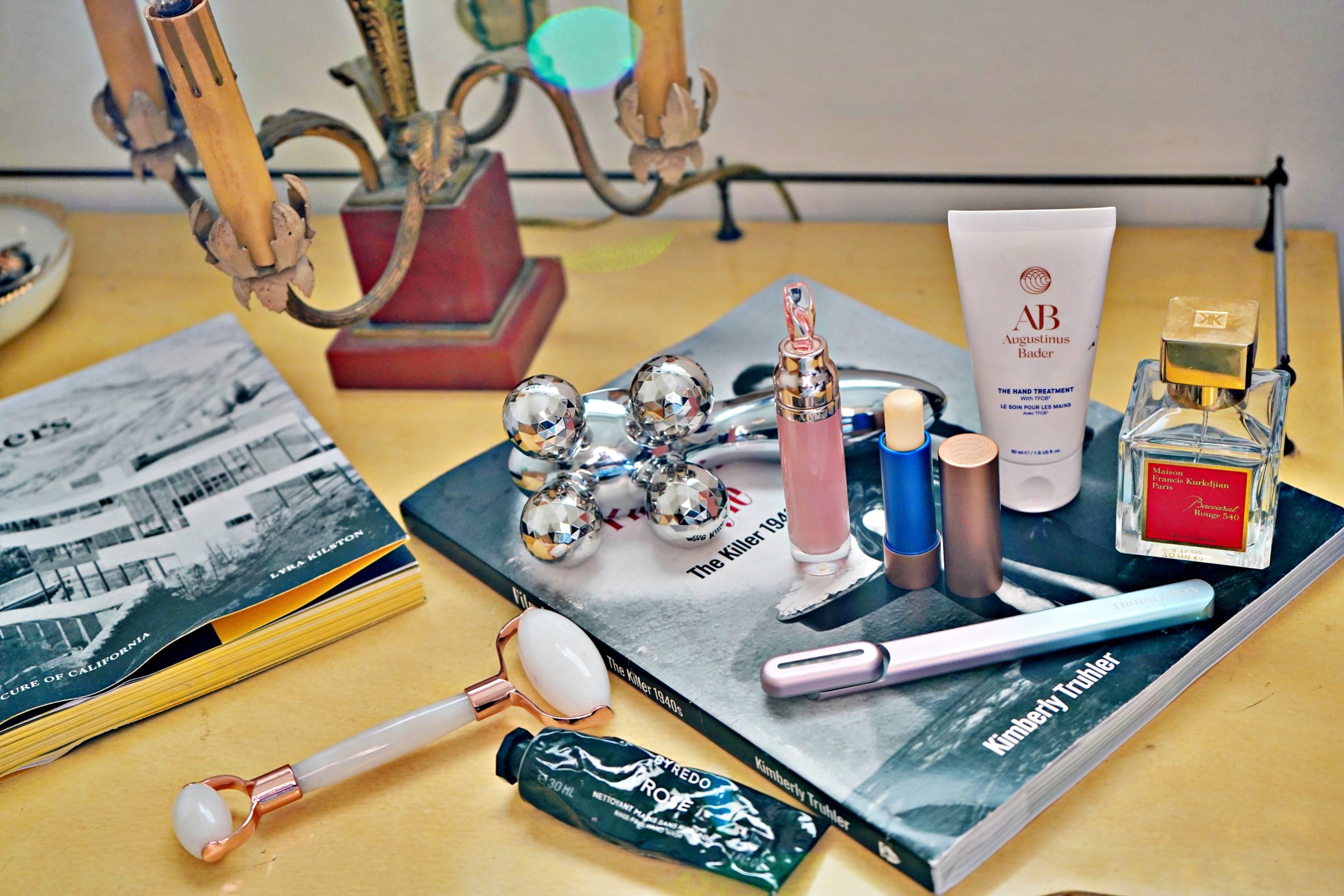 nightstand beauty products