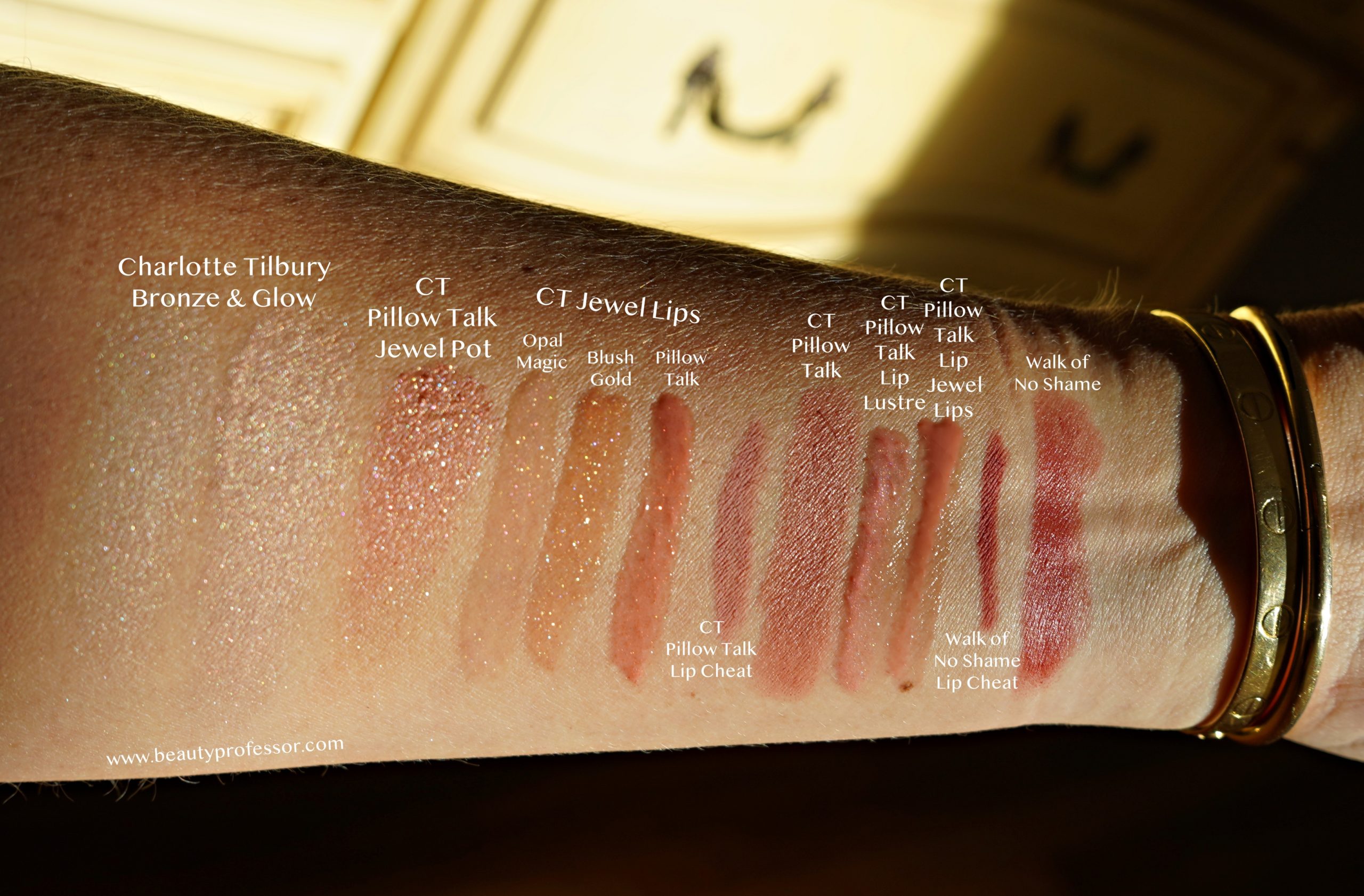 Charlotte Tilbury swatches | Chic Skincare Sets