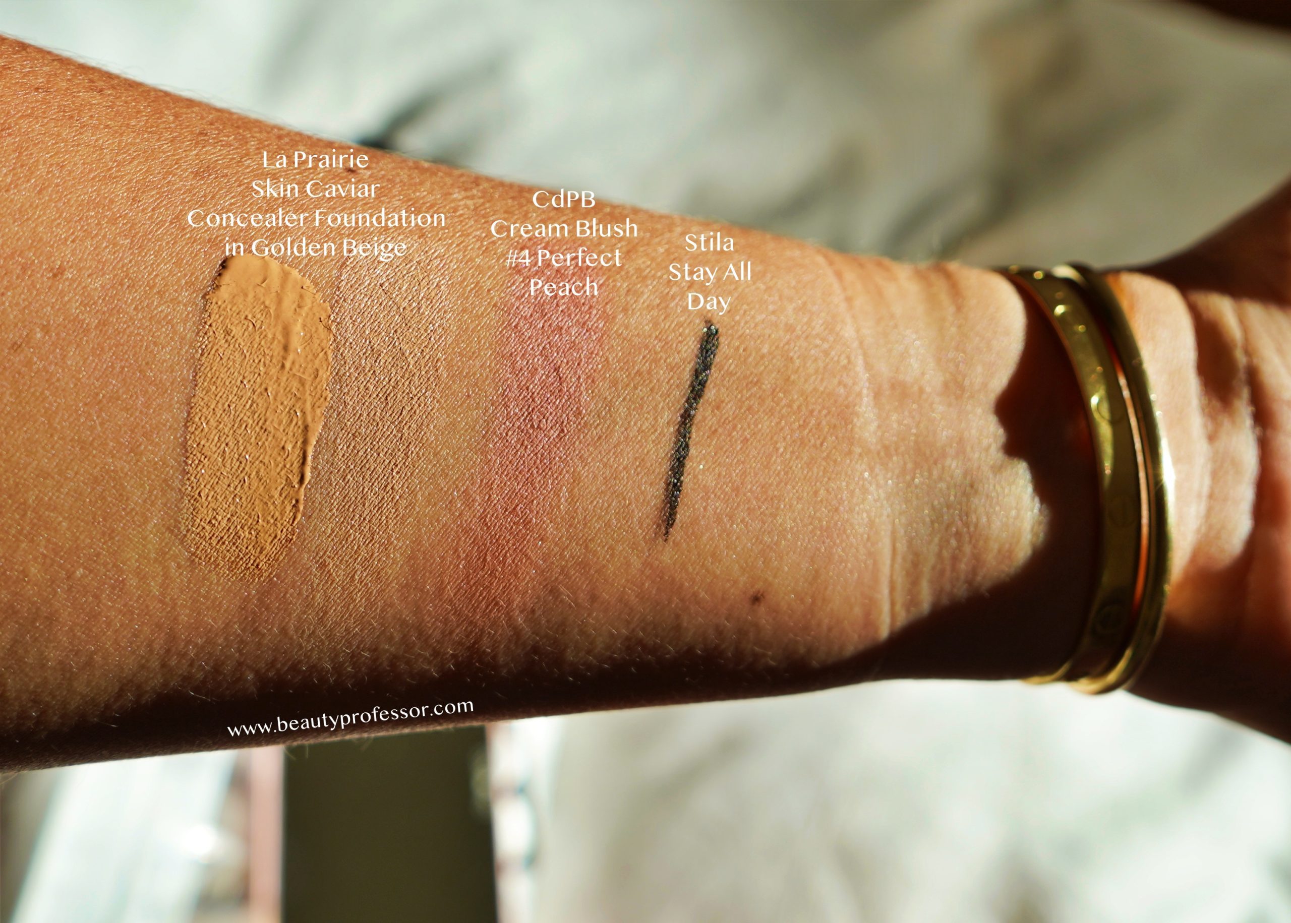 Swatches in direct sunlight | Chic Skincare Sets
