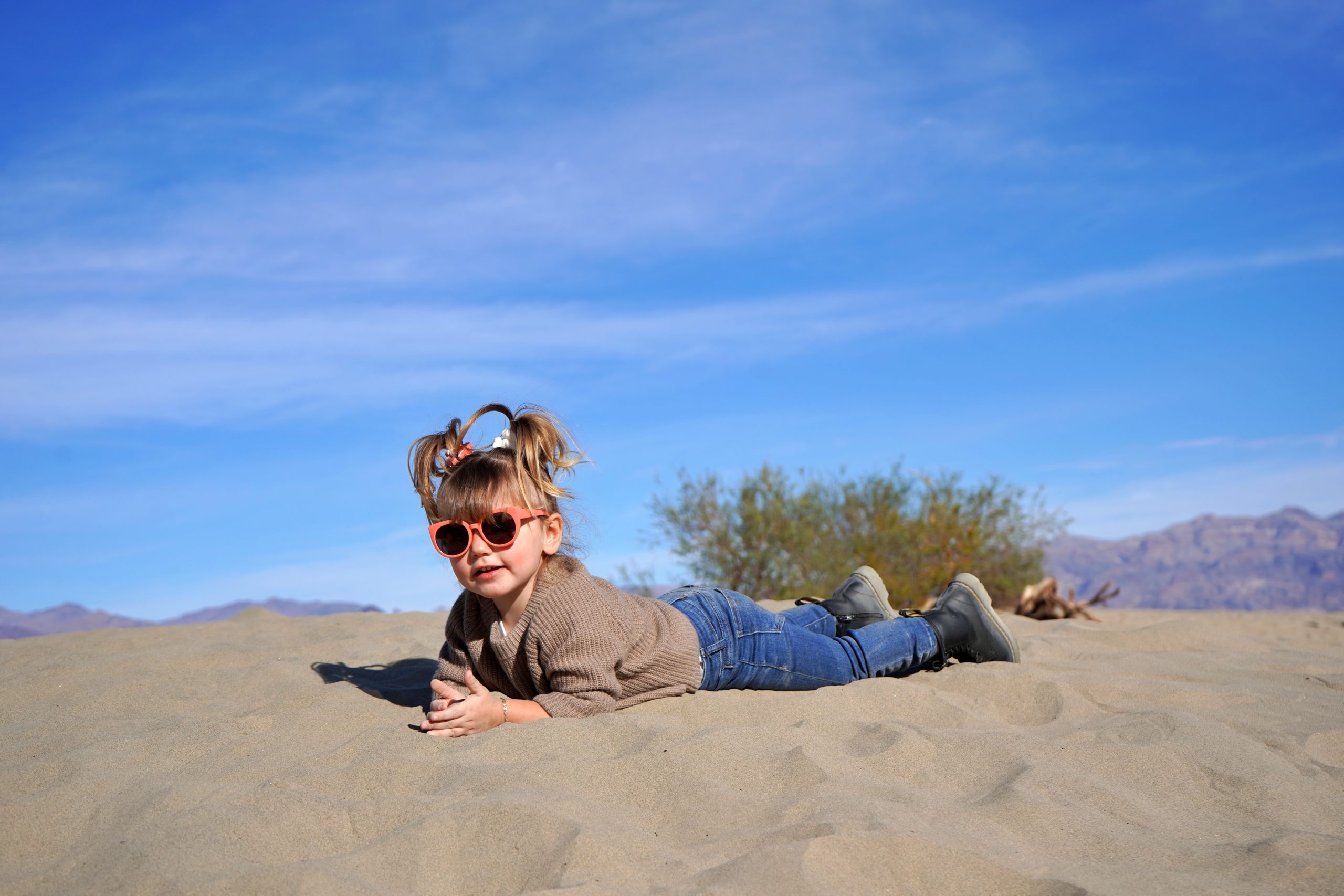 basking in her first sand dune experience | Travel Beauty