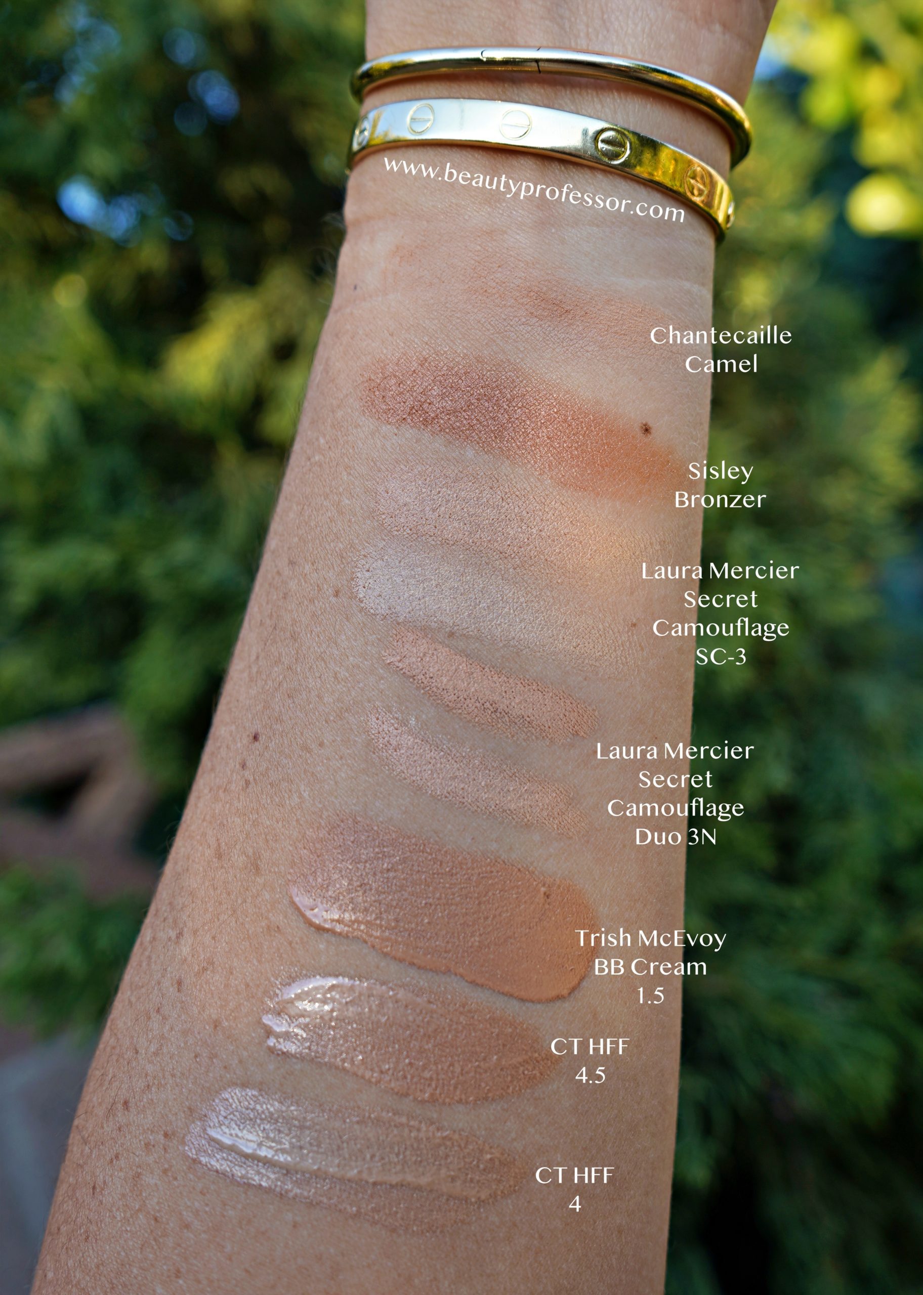 Face and base swatches in outdoor shade | Ath-Luxury for 2021