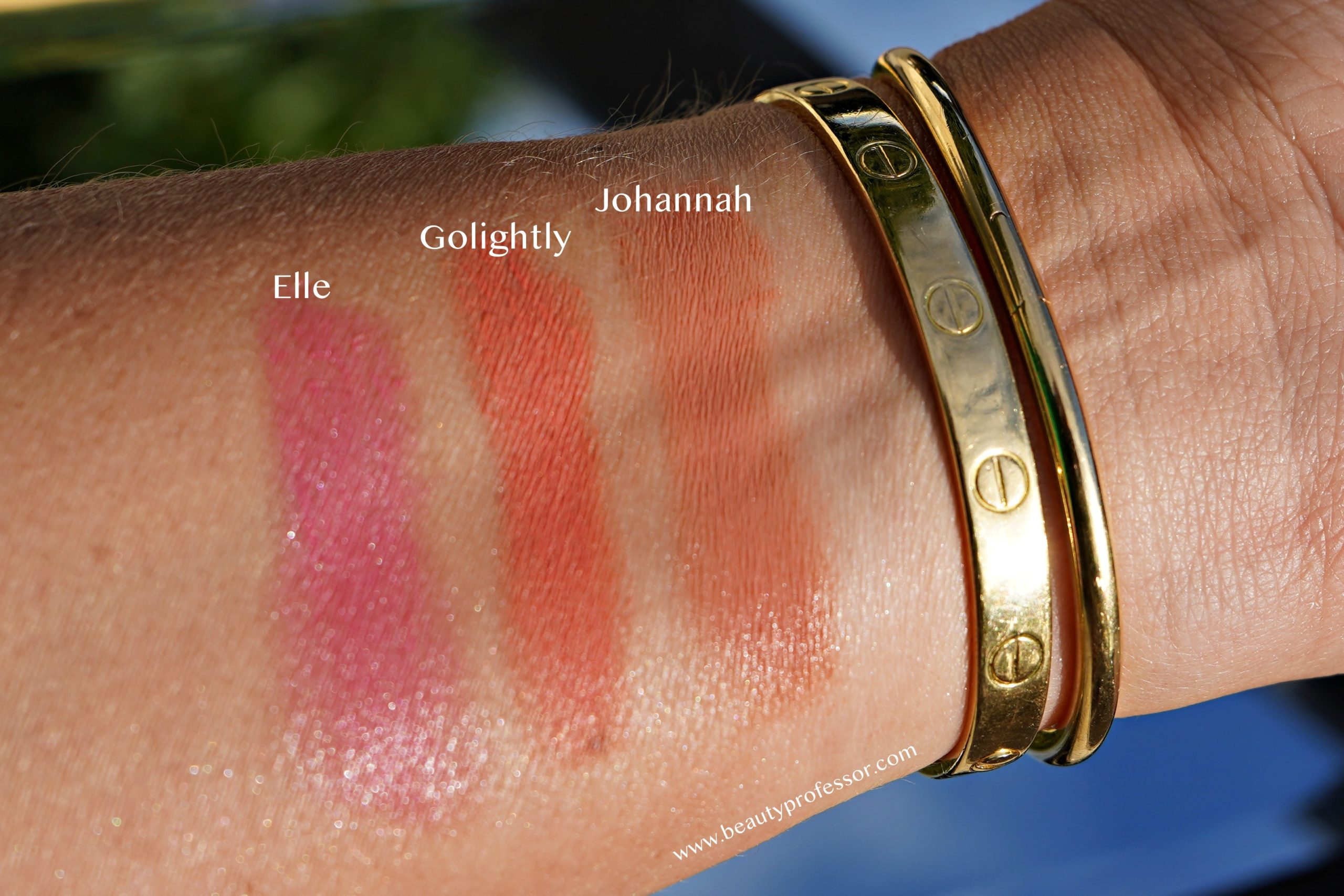 Swatches of the Beauty Professor x Christian Audette