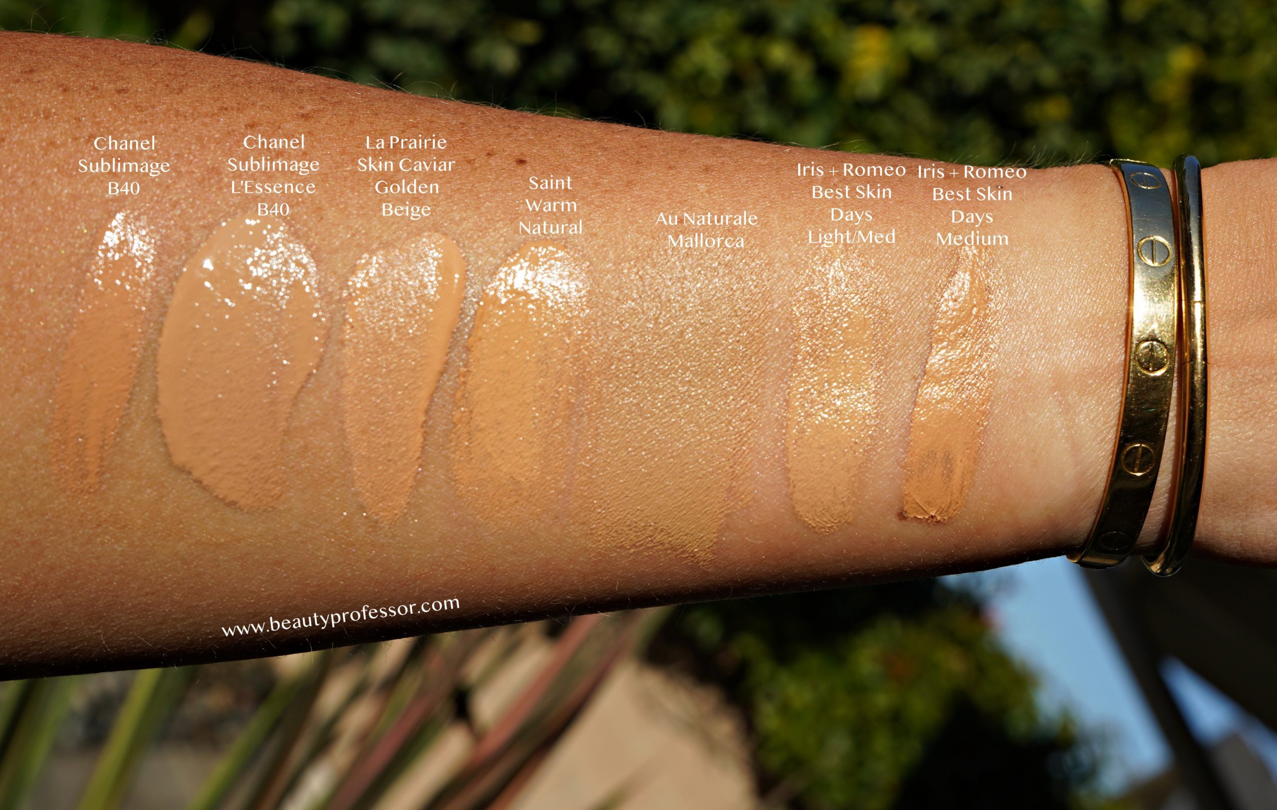 spring foundation swatches