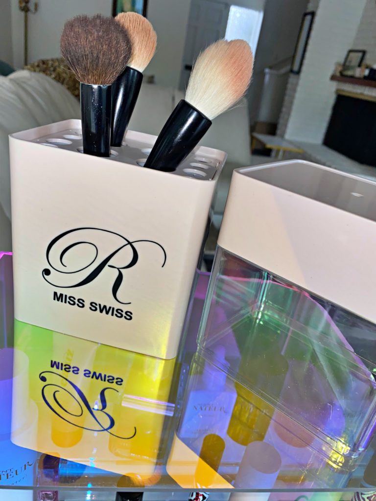 MISS SWISS brush holder | Makeup Storage and Newness from BY TERRY, Natasha Denona and Westman Atelier
