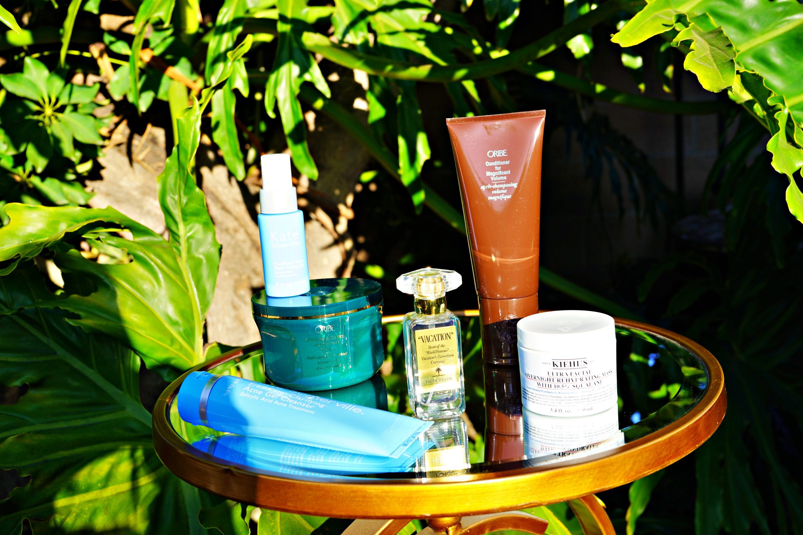 January Refresh Luxe Skincare on a glass table 