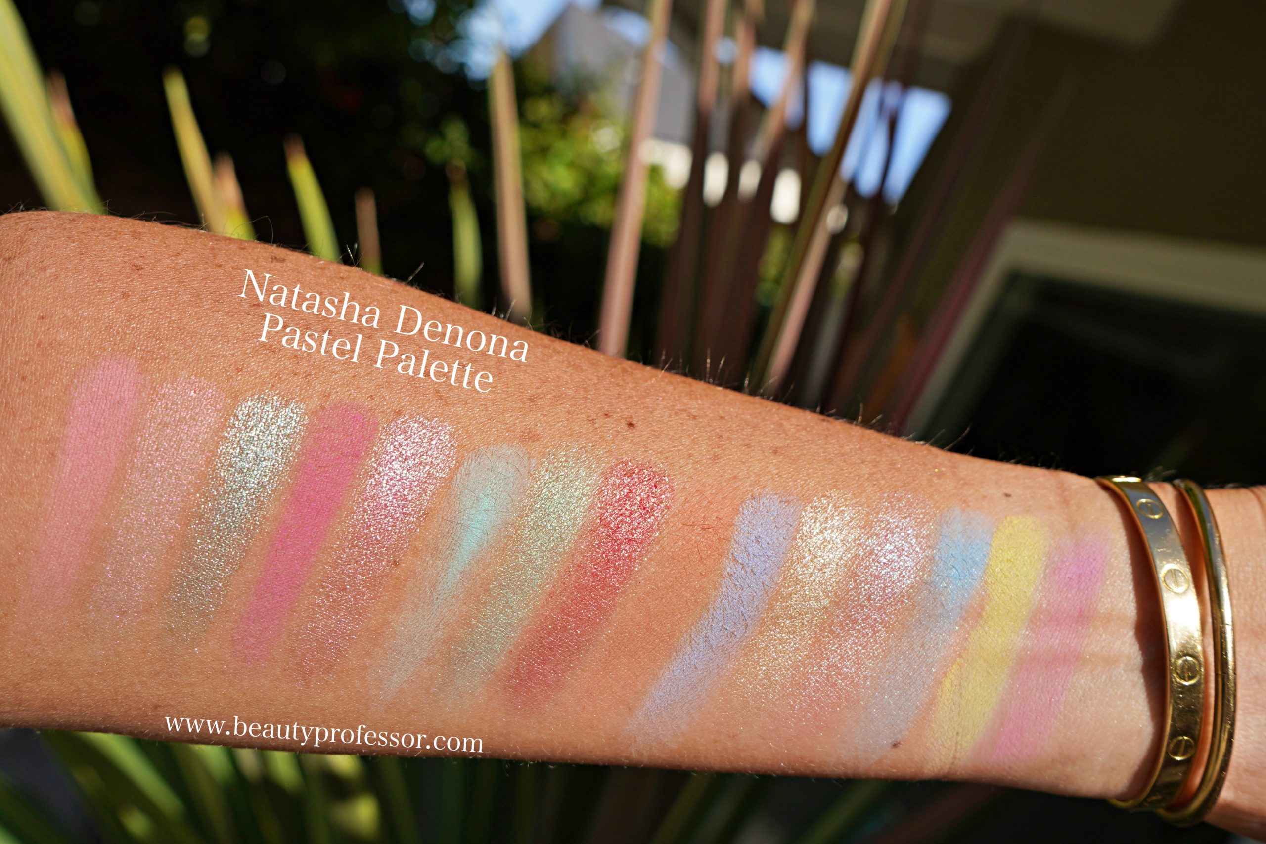 Natasha Denona pastel palette swatches from Beautylish Gift Card Event