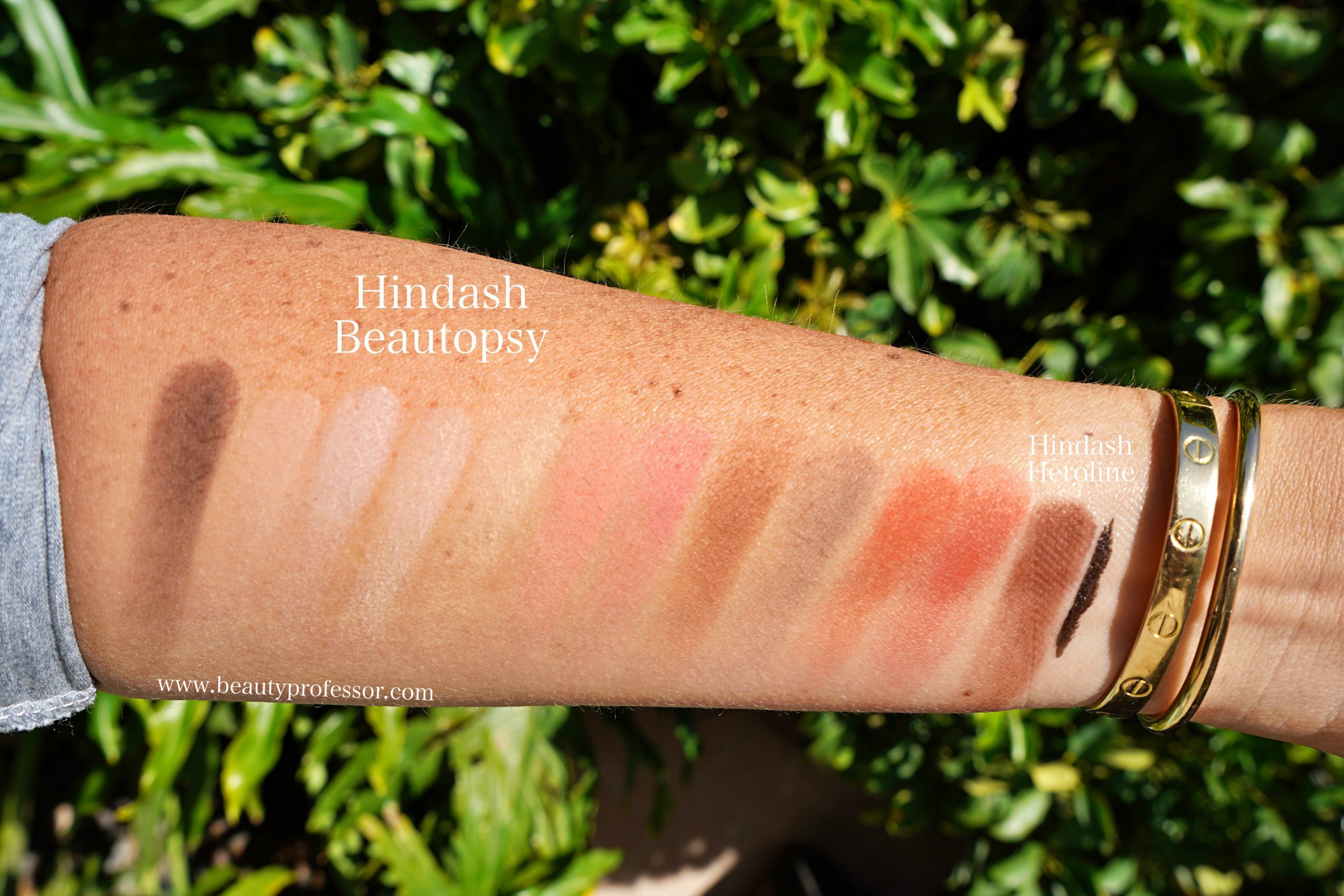Hindash Beautopsy bundle swatches from Beautylish Gift Card Event