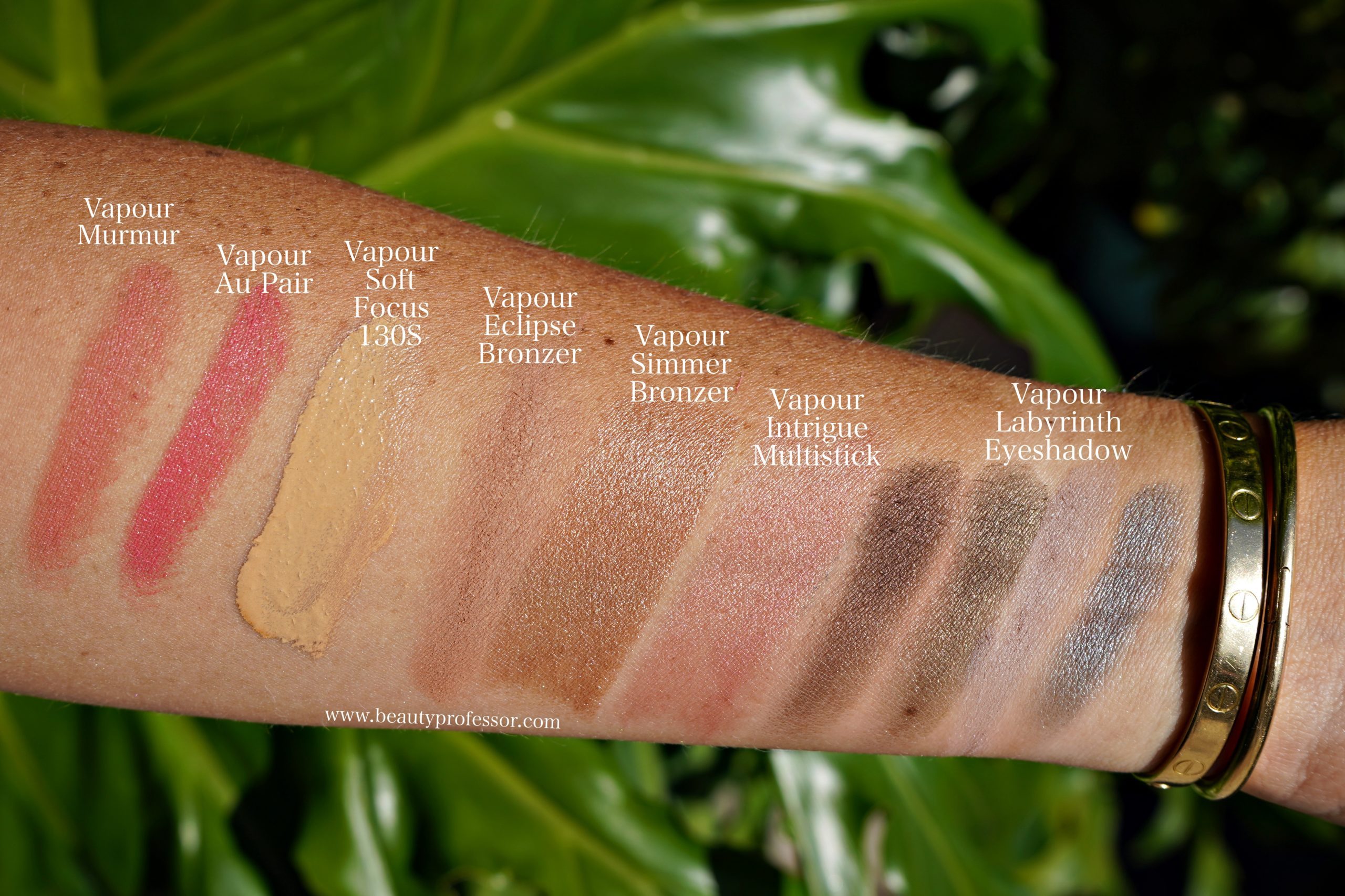 vapour beauty swatches