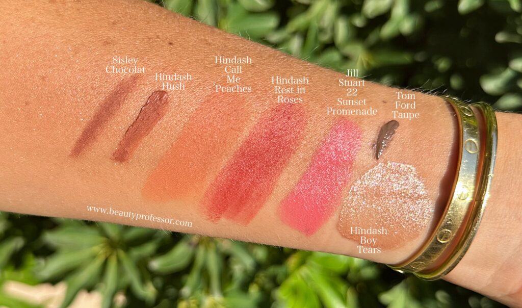 Lip and eye swatches from Beautylish Gift Card Event 2022