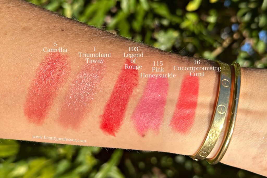 Clé de Peau Beauté Lipstick Mini Set swatches