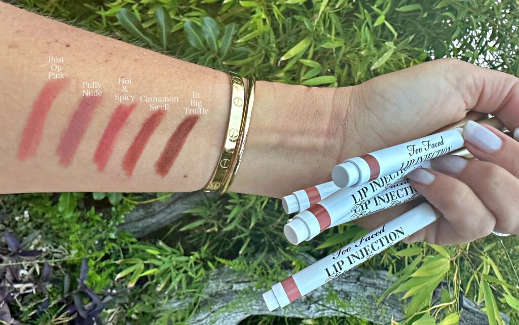 Too Faced Lip Injection Lip Shapers swatches