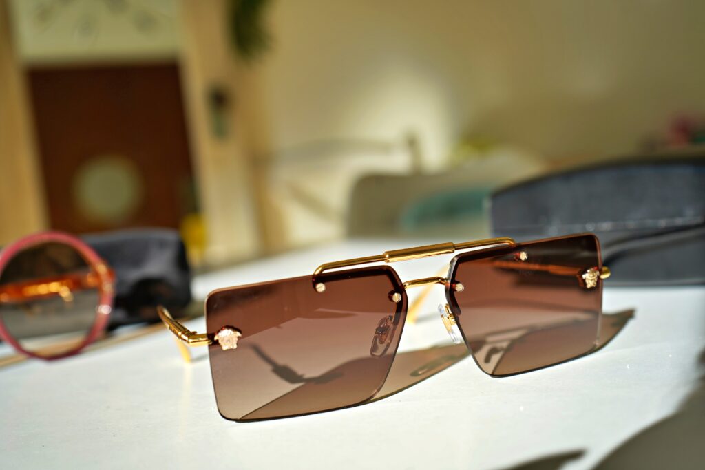 Versace 60mm Gradient Rectangular Sunglasses
