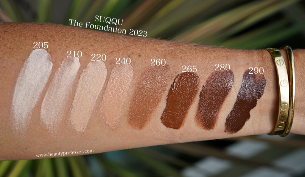 SUQQU The Foundation 2023 Swatches