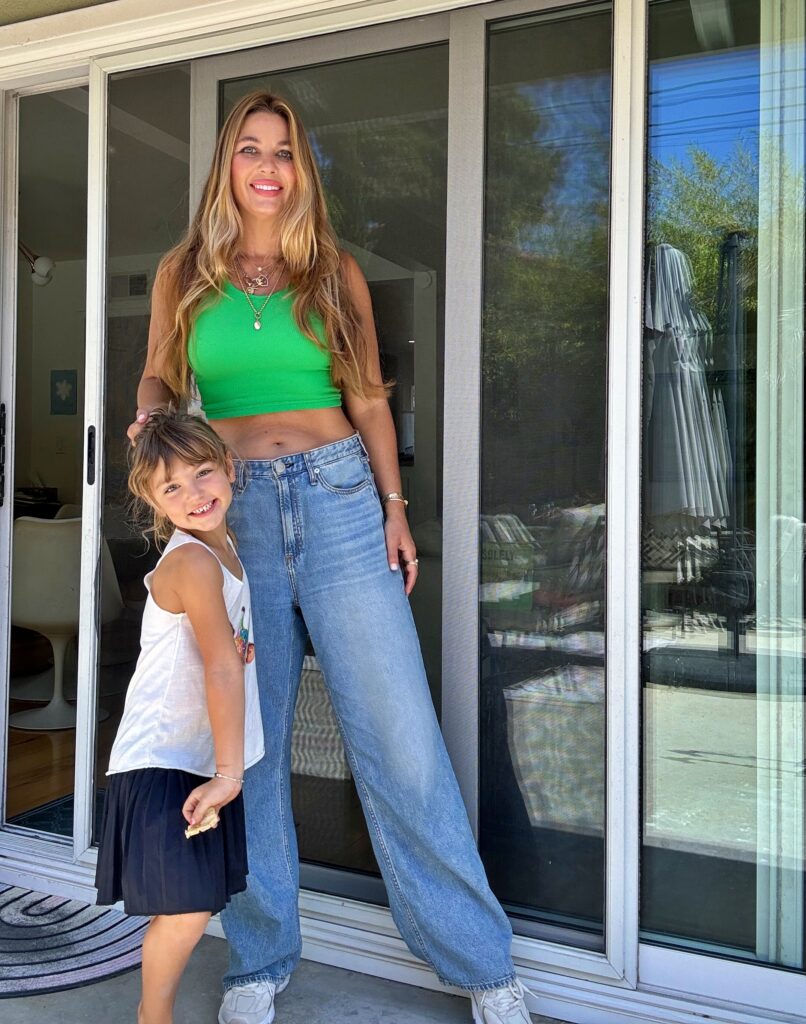 Beauty Professor Blogger Rachel Anise Wegter with her kid