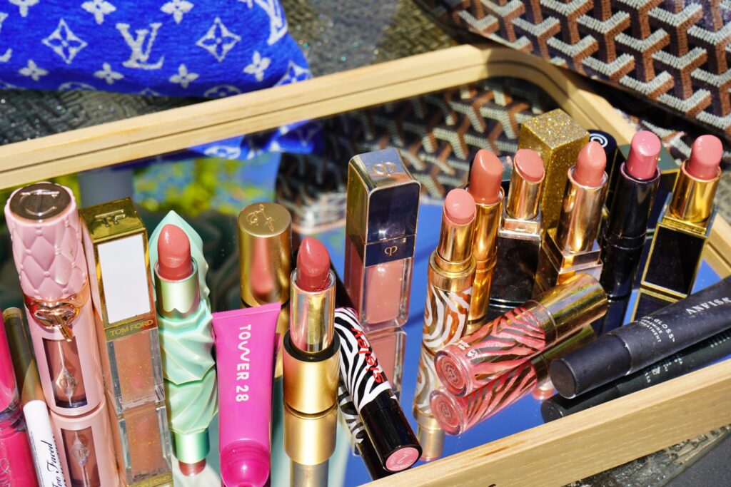 Different products and shades of the best Spring lip color 