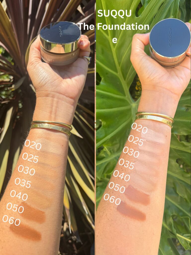 SUQQU The Foundation e swatches